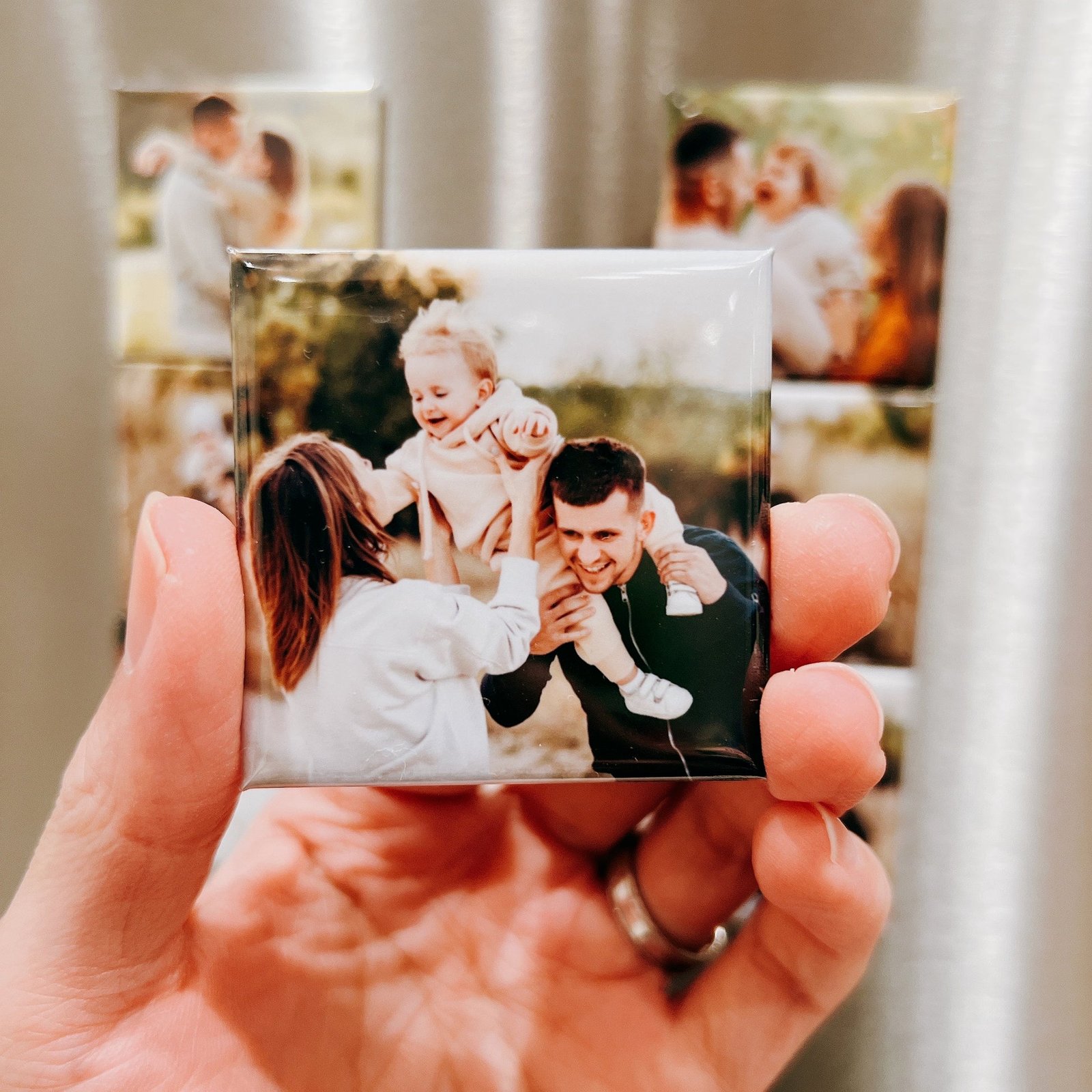 custom magnets kept in view as printed keepsakes